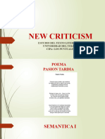New Criticism Pasion Tardia