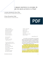 M. Os tempos e os espaços escolares no processo de institucionalização da escola primária no Brasil