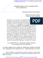 La Adopcion Internacional en La Legislacion Civil Mexicana