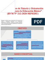 Lineamientos de Tutoría y Orientación Educativa EBR-RVM #212-2020-MINEDU)