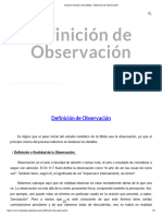 Estudio Inductivo de La Biblia - Definición de Observación