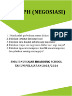 Soal PH (Negosiasi) : Sma Ibnu Hajar Boarding School TAHUN PELAJARAN 2023/2024