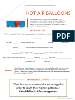 Worksheet (Hot Air Balloons)