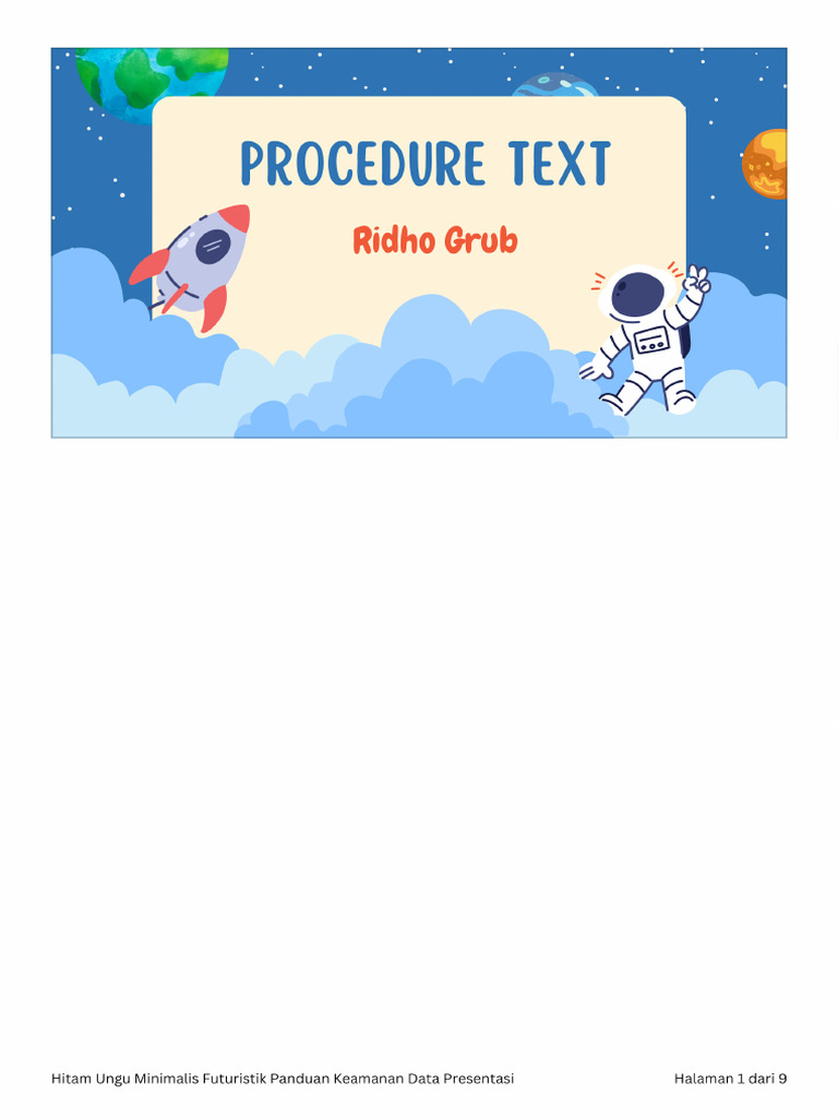 Procedure text pdf