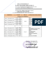 Jadwal Sumatif Akhir Semester I