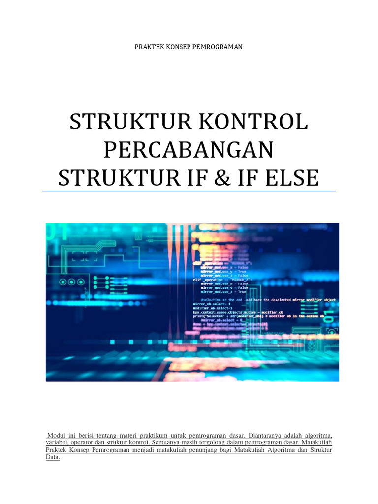 Modul 6 Struktur If Else If & If Dalam If | PDF