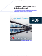 Corporate Finance 11th Edition Ross Solutions Manual