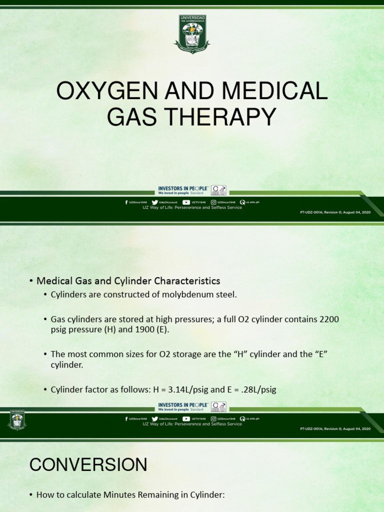 Medical Gas and Oxygen Therapy PDF Hypoxia (Medical) Clinical
