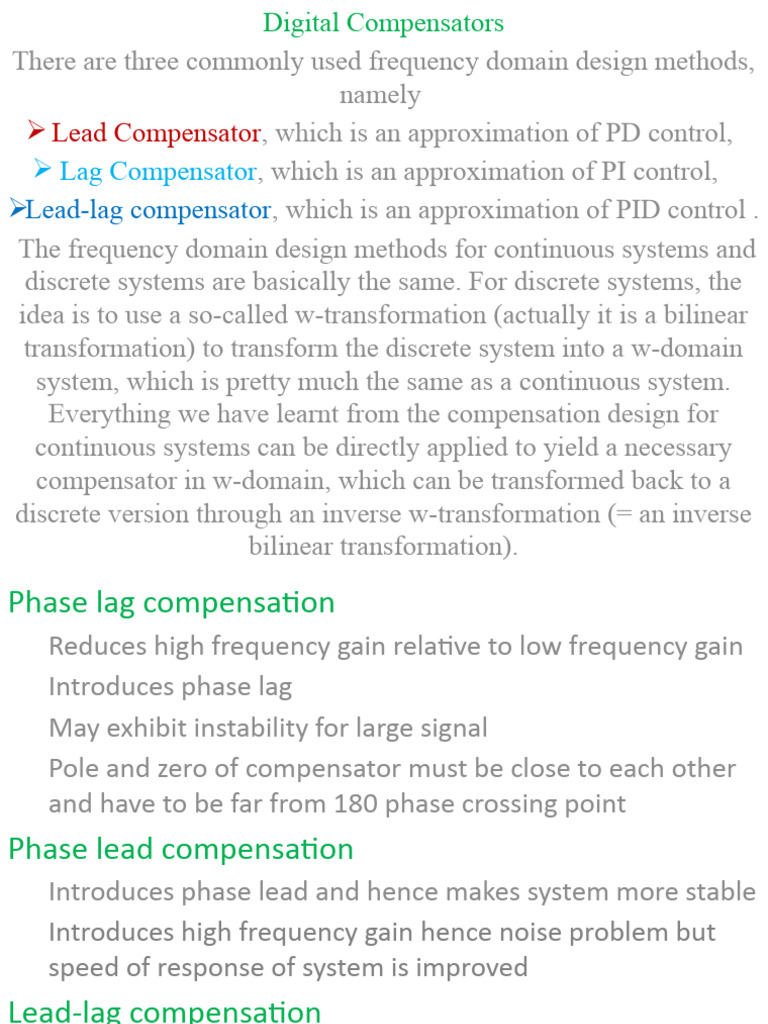 Digital Compensator Design Methods | PDF