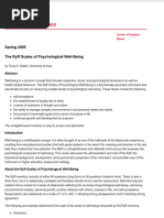 1 - Ryff PWB Scales | PDF | Well Being | Human Nature