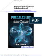 Precalculus 10th Edition Larson Solutions Manual