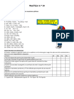 Practica de Quimica #04 Balanceo