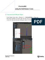 Practical Session - 02 (Continuing The Ball Runner Game)