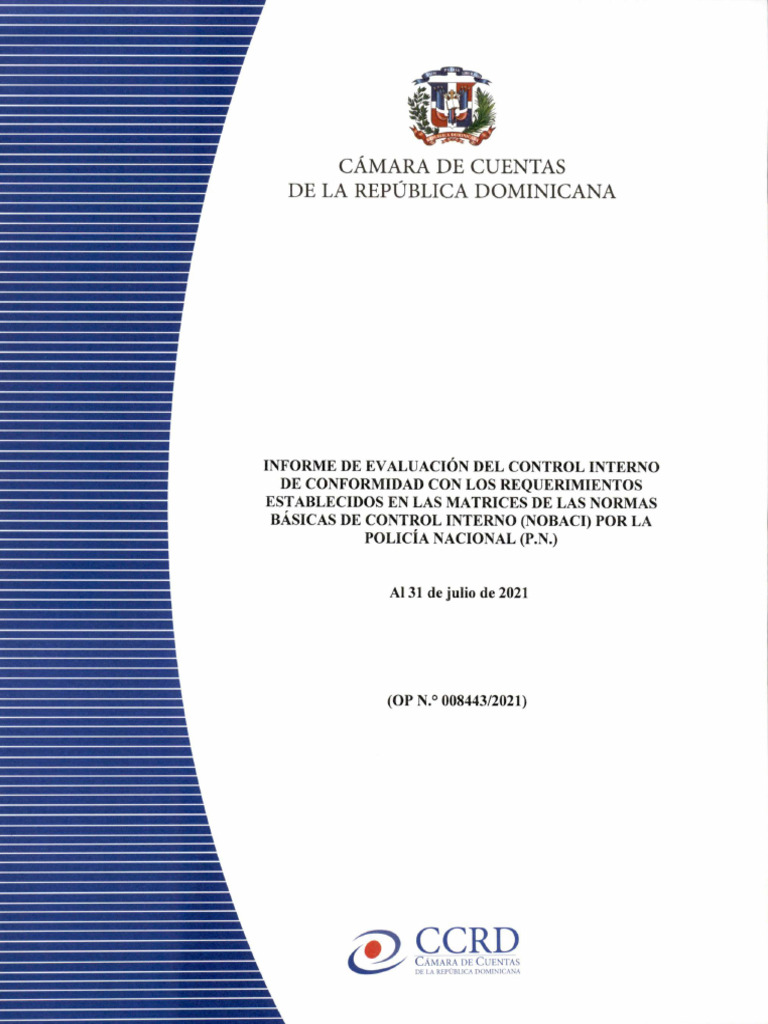 Informe Control Interno PN Al 31 Julio 2021 | PDF | Policía | Matriz ...