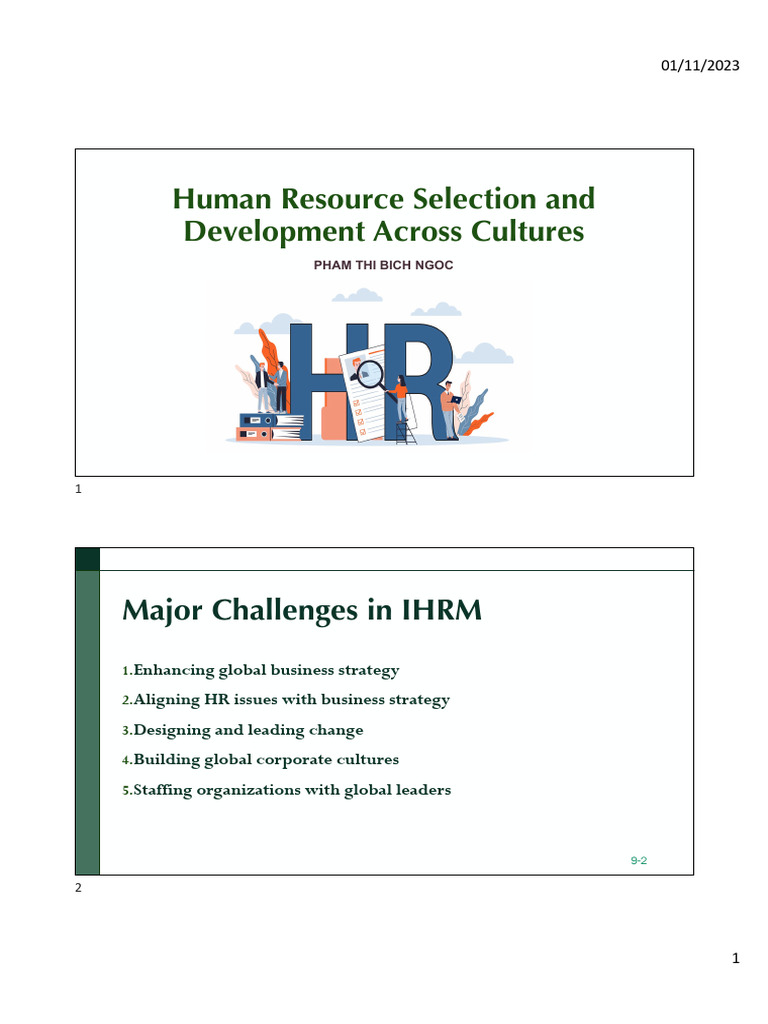 Human Resource Selection and Development Across Cultures: Major ...