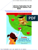 Creating Literacy Instruction For All Students Gunning 8th Edition Test Bank
