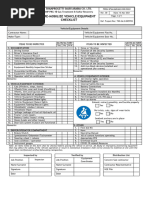 Pre-Mobilize Vehicle-Equipment Inspection Checklist