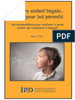 Si Votre Enfant Bégaie ... Guide Pour Les Parents - (Brochure) (Bégaiement, Trouble Du Langage, Communication)