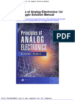 Principles of Analog Electronics 1st Saggio Solution Manual