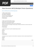 Data Structure MCQ (Multiple Choice Questions)