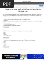 Linked List MCQ