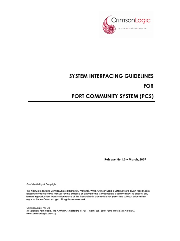 PCS System Interfacing Guidelines V1.0 Draft | PDF | Web Service | File ...
