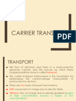 Lecture Week 2 Carrier Transport