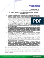 Comunicado 10 Evaluacion Procesos Programa Sembrando Vida