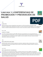 Cartas y Conferencias de Promocion y Prevencion de La Salud - Oms