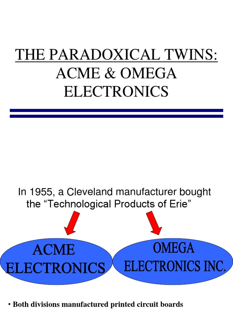 Acme & Omega PDF Prototype Mergers And Acquisitions