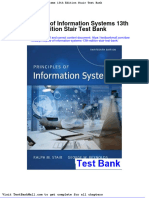 Principles of Information Systems 13th Edition Stair Test Bank