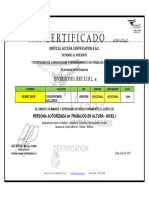 Certificado de Altura Henry