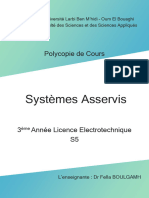 Polycopie de Cours - Systèmes Asservis - F BOULGAMH - 2022