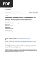 Support For Working Students - Understanding The Impacts of Employ