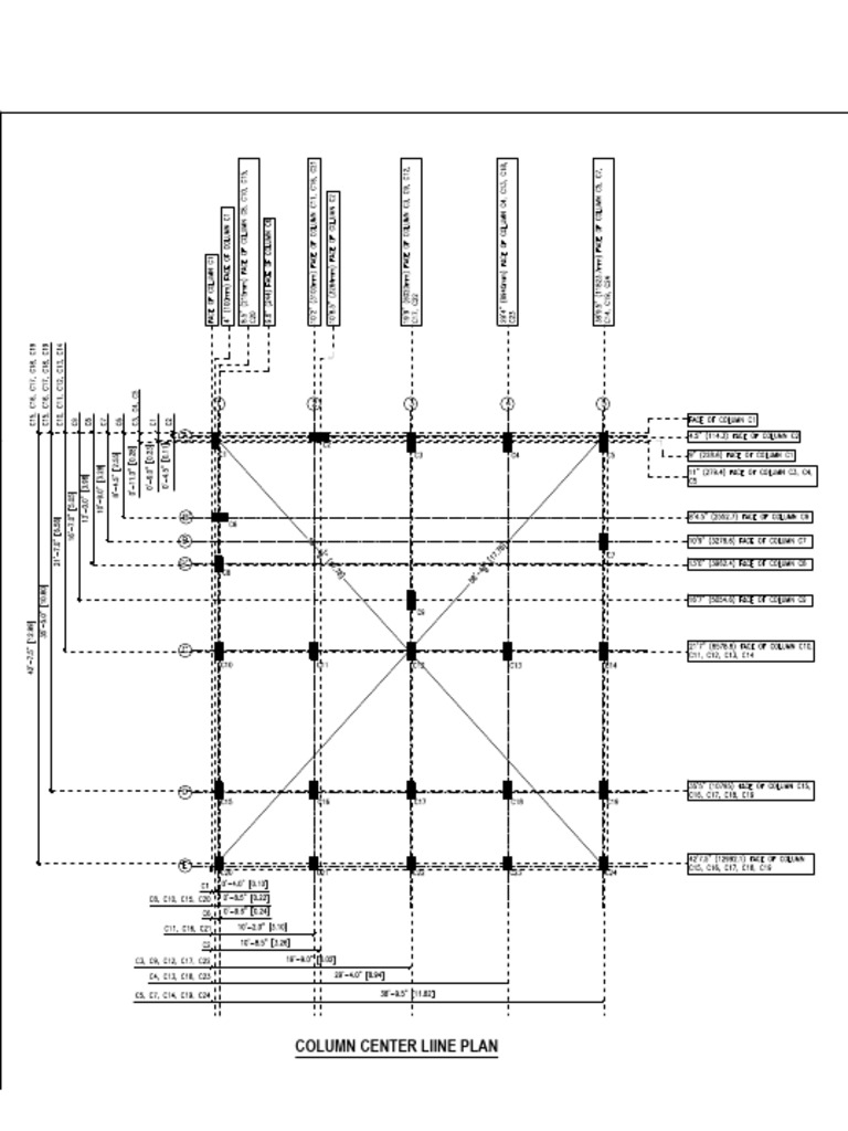 Column Center Line Plan PDF