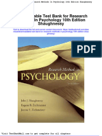 Downloadable Test Bank For Research Methods in Psychology 10th Edition Shaughnessy