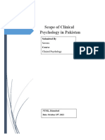 Scope of Clinical Psychology in Pakistan