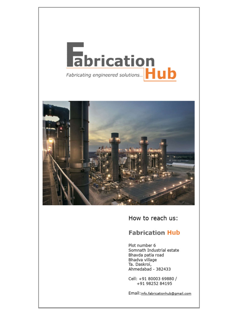 Fabrication Hub Presentation R1 PDF Heat Exchanger Sewage Treatment