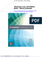 Dynamic Business Law 3rd Edition Test Bank Nancy Kubasek