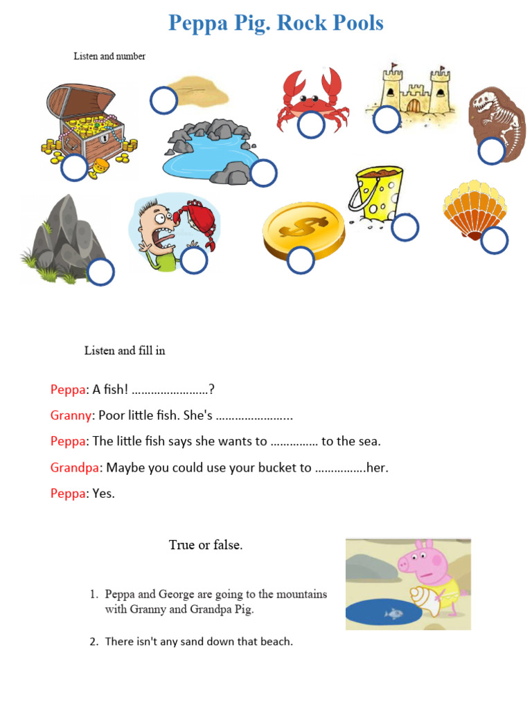 Peppa Pig Rock Pools | PDF