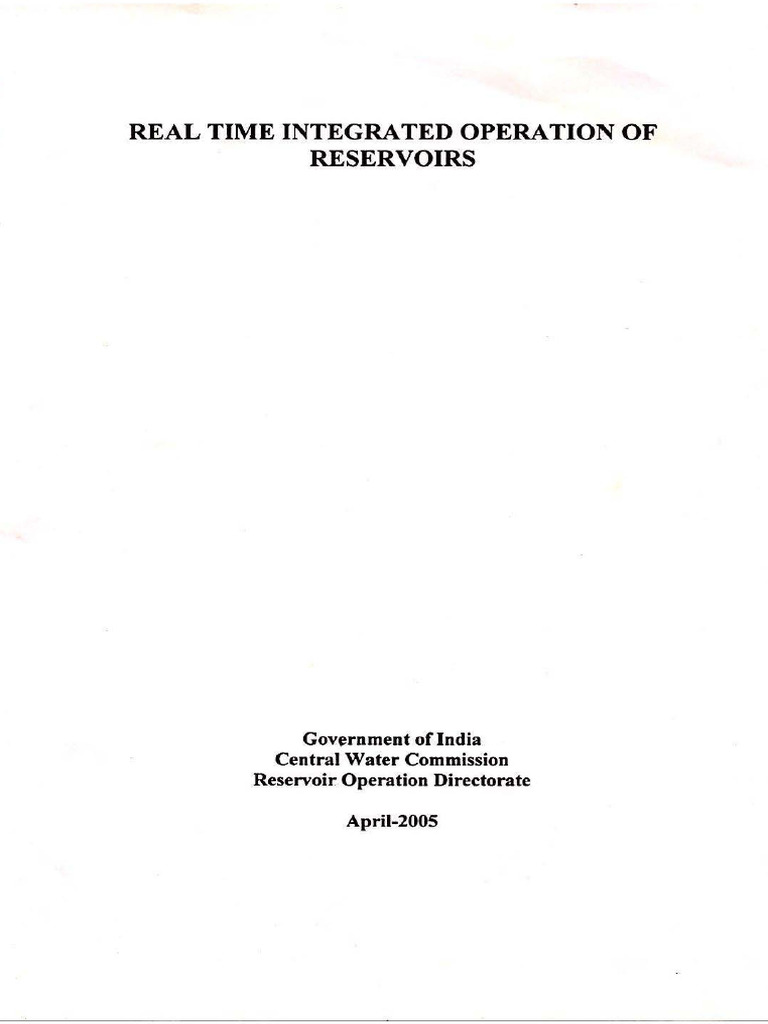 Real-Time Reservoir Operation Techniques | PDF | Water Resources ...