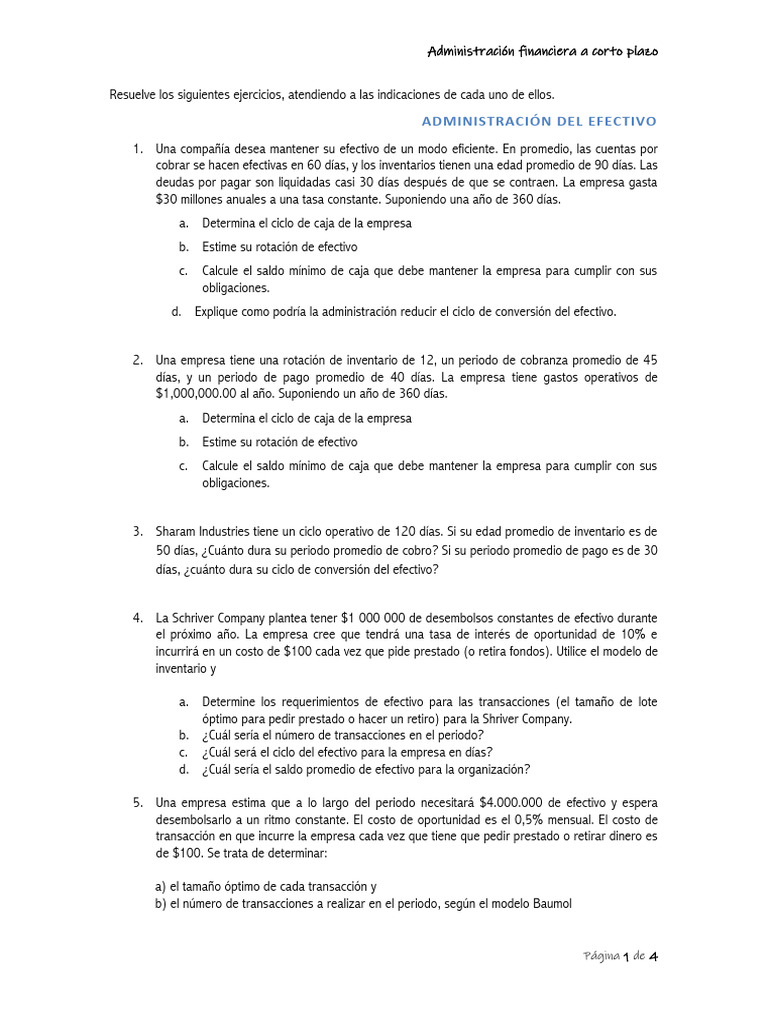 Administración Financiera a Corto Plazo | PDF | Inventario | Business