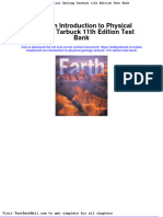 Earth An Introduction To Physical Geology Tarbuck 11th Edition Test Bank