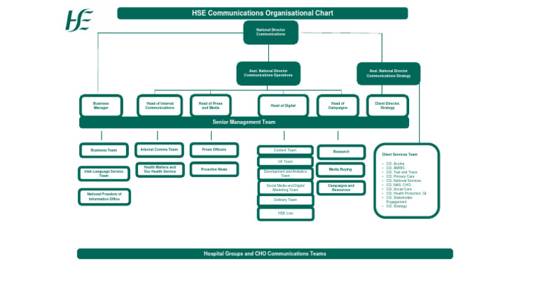 HSE Communications Organizational Chart | PDF | Business | Public Sphere