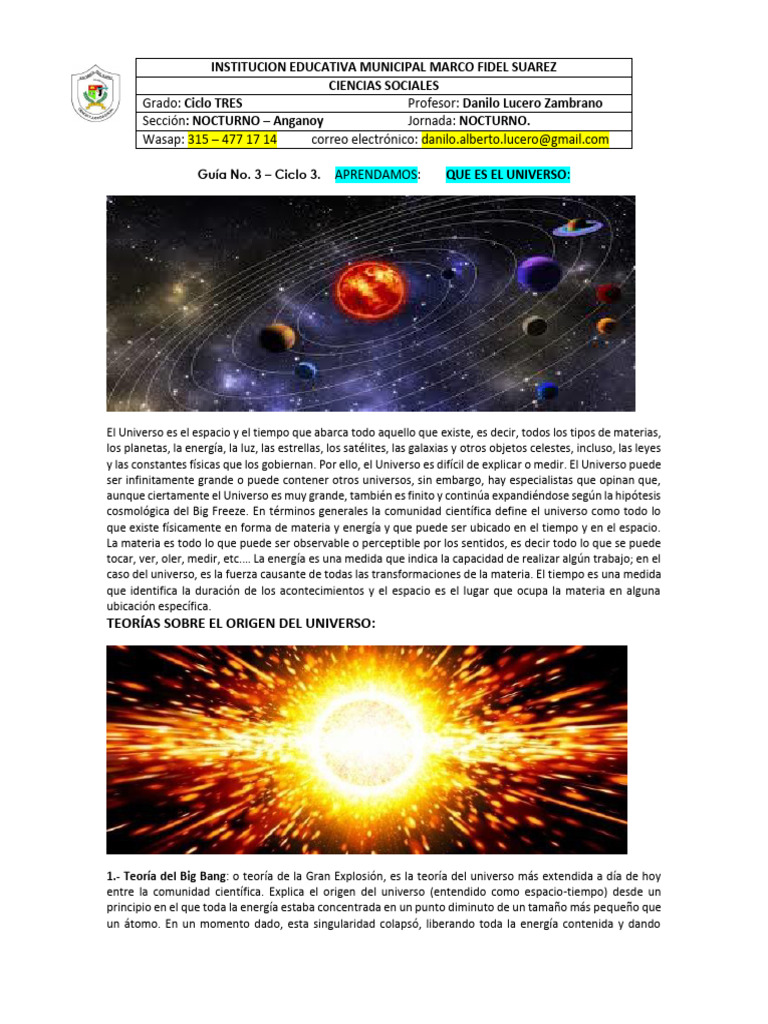 Teorías y Cuerpos del Universo | PDF | Universo | Galaxia