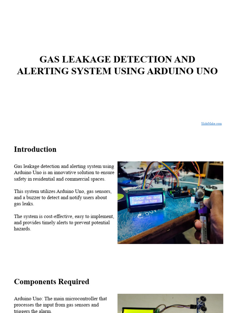 Arduino Gas Leakage Detection System | PDF | Arduino | Sensor