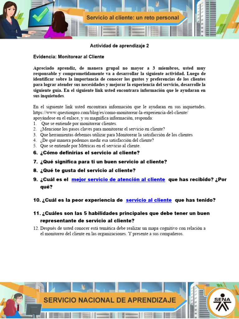 Monitoreo y Mejora en Atención al Cliente | PDF | Servicio al Cliente ...