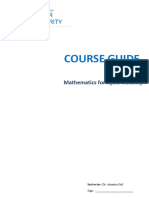 Course Guide: Mathematics For Cyber Security