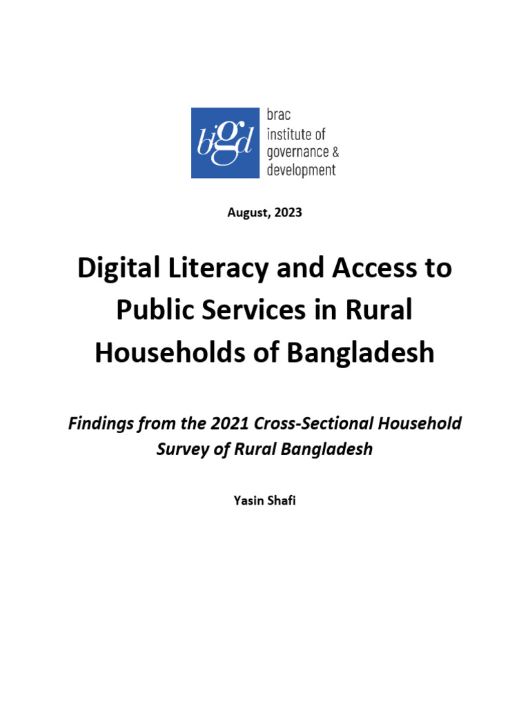 Digital Literacy in Rural Bangladesh | PDF | Telephone | Internet