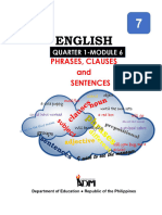 English7 - q1 - Mod6 - Phrases, Clauses and Sentences - Edited Final